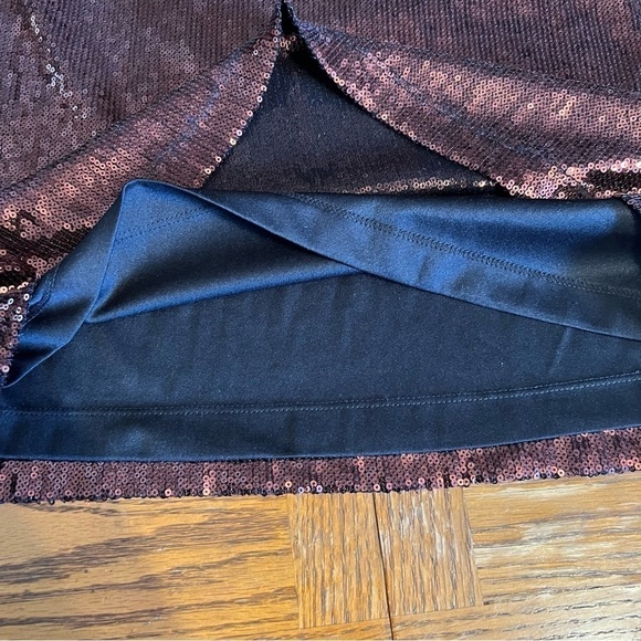 French Connection Bronze Sequins Mini Tank Dress Sz 8 Festival Party Sparkle - Picture 5 of 11